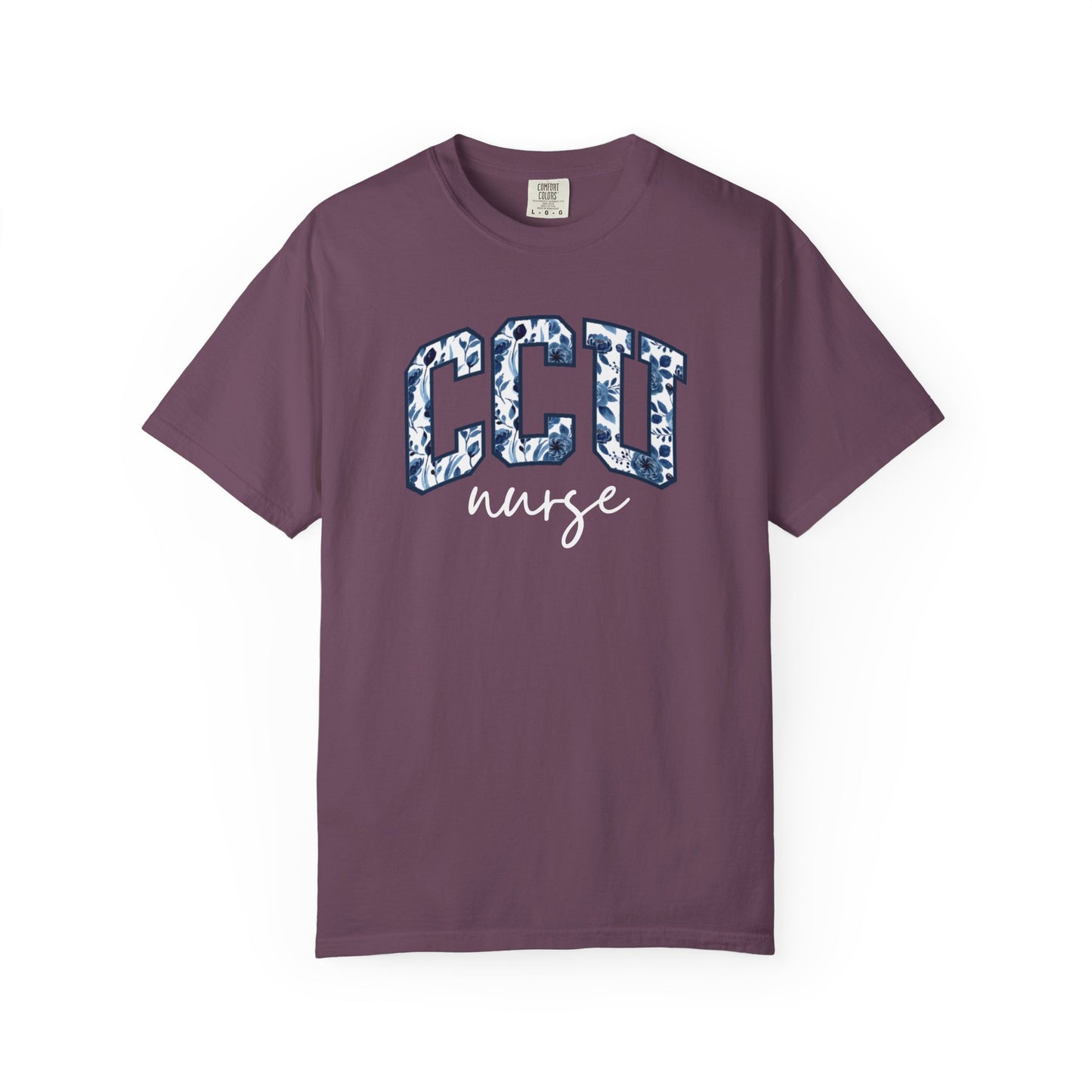 Floral CCU Nurse Shirt