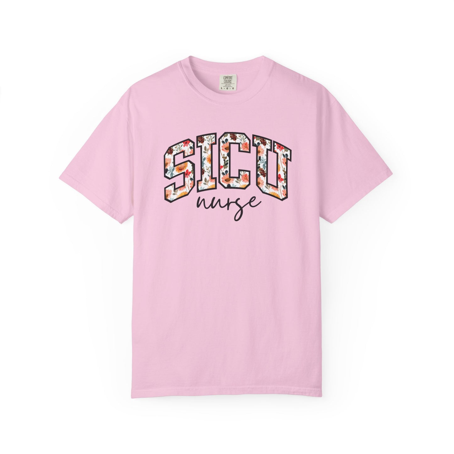 Floral SICU Nurse Shirt