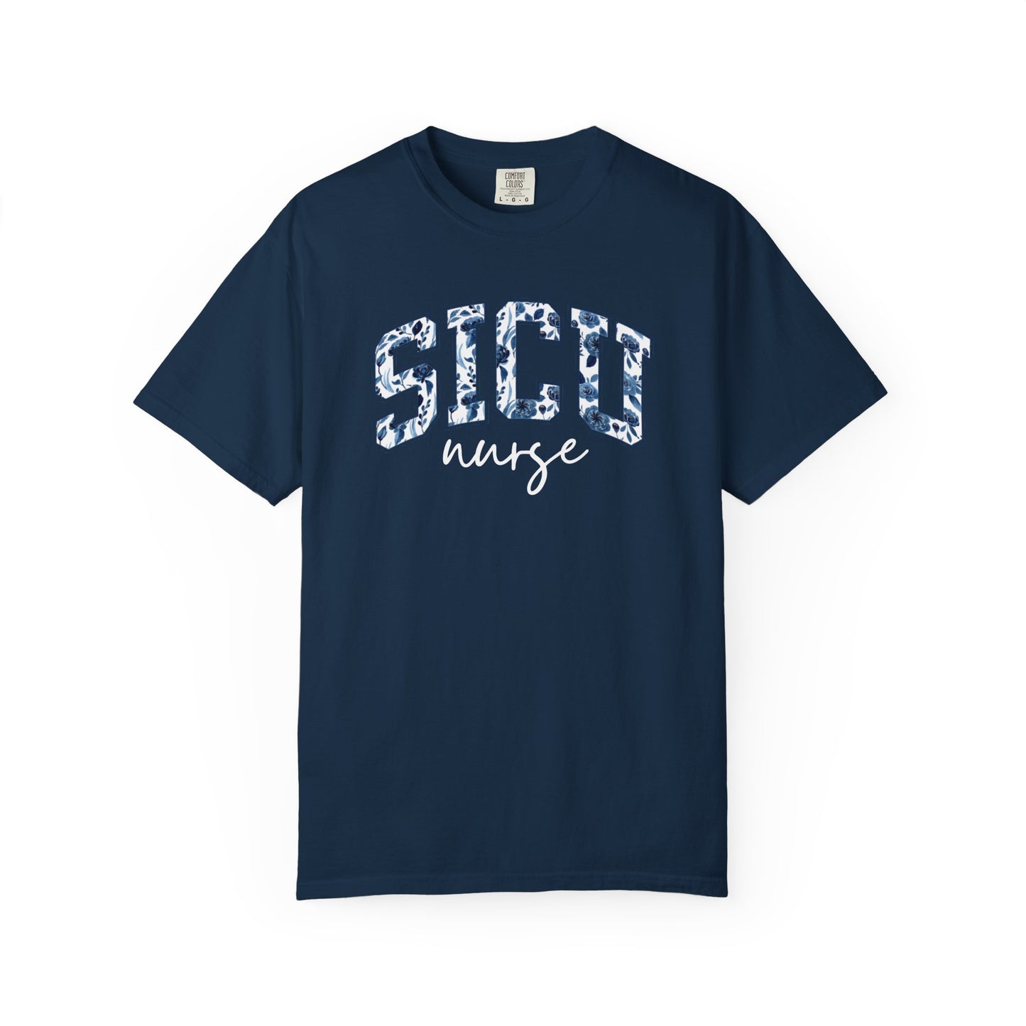 Floral SICU Nurse Shirt