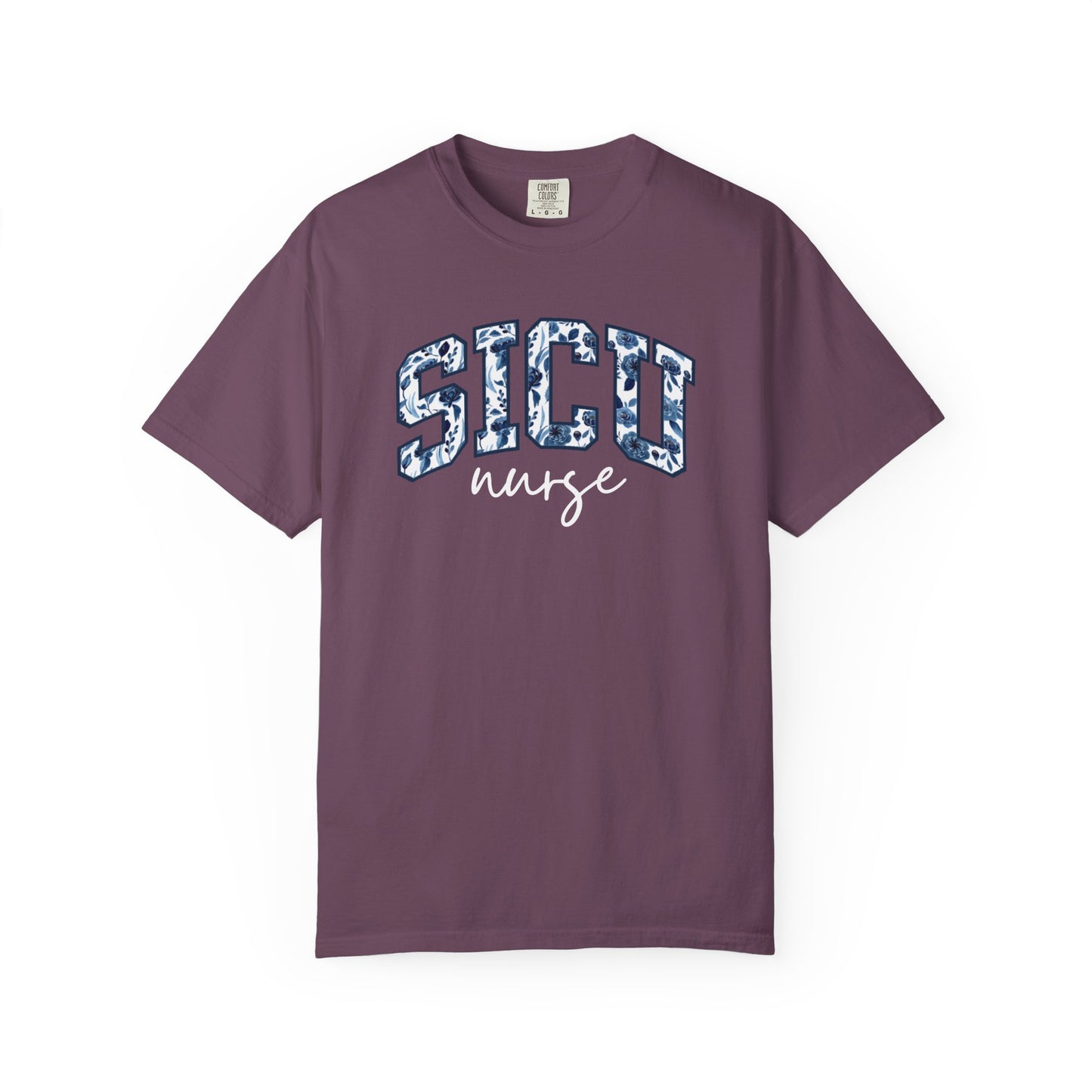 Floral SICU Nurse Shirt