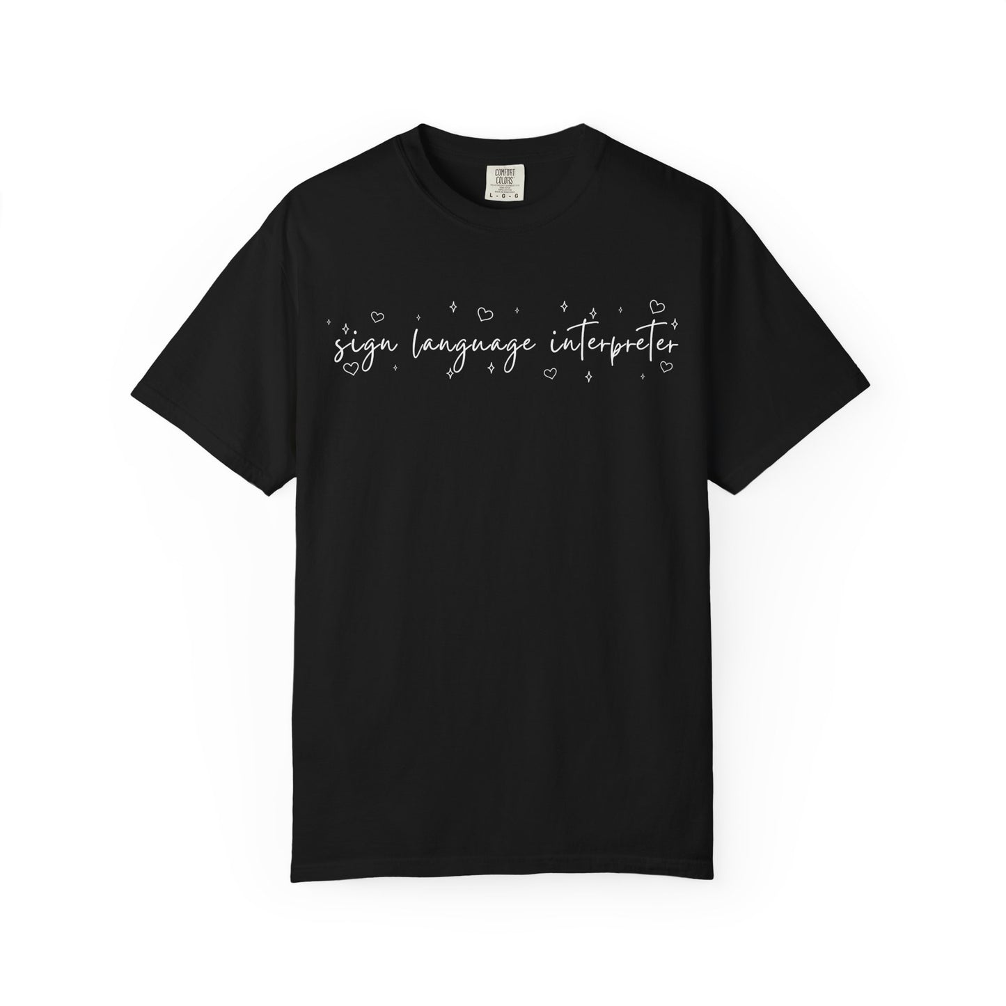 Sign Language Interpreter Heart Sparkle Shirt