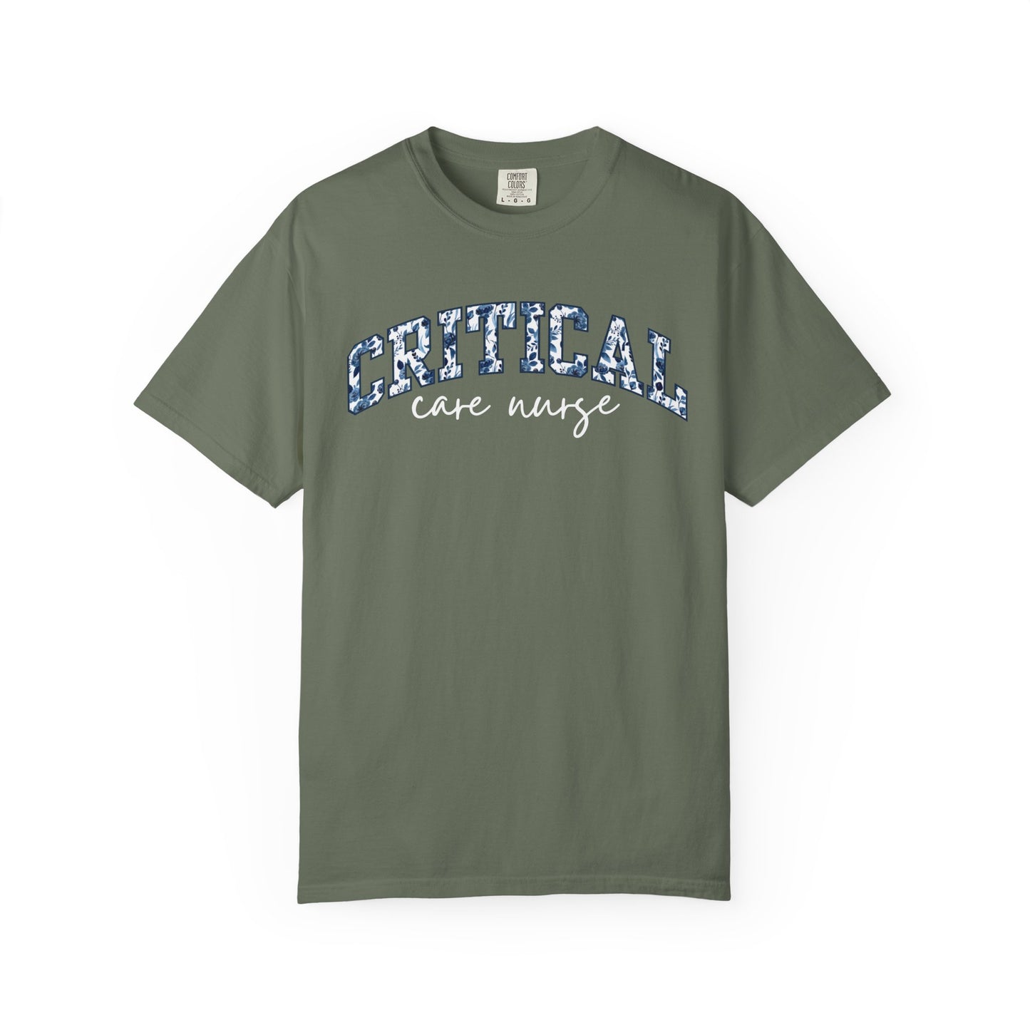 Floral Critical Care Nurse Shirt