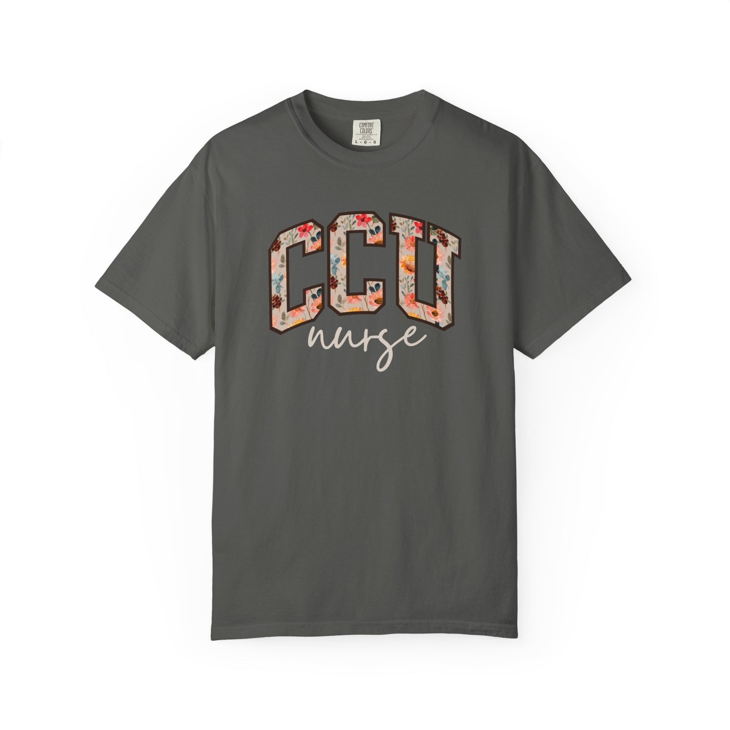 Floral CCU Nurse Shirt