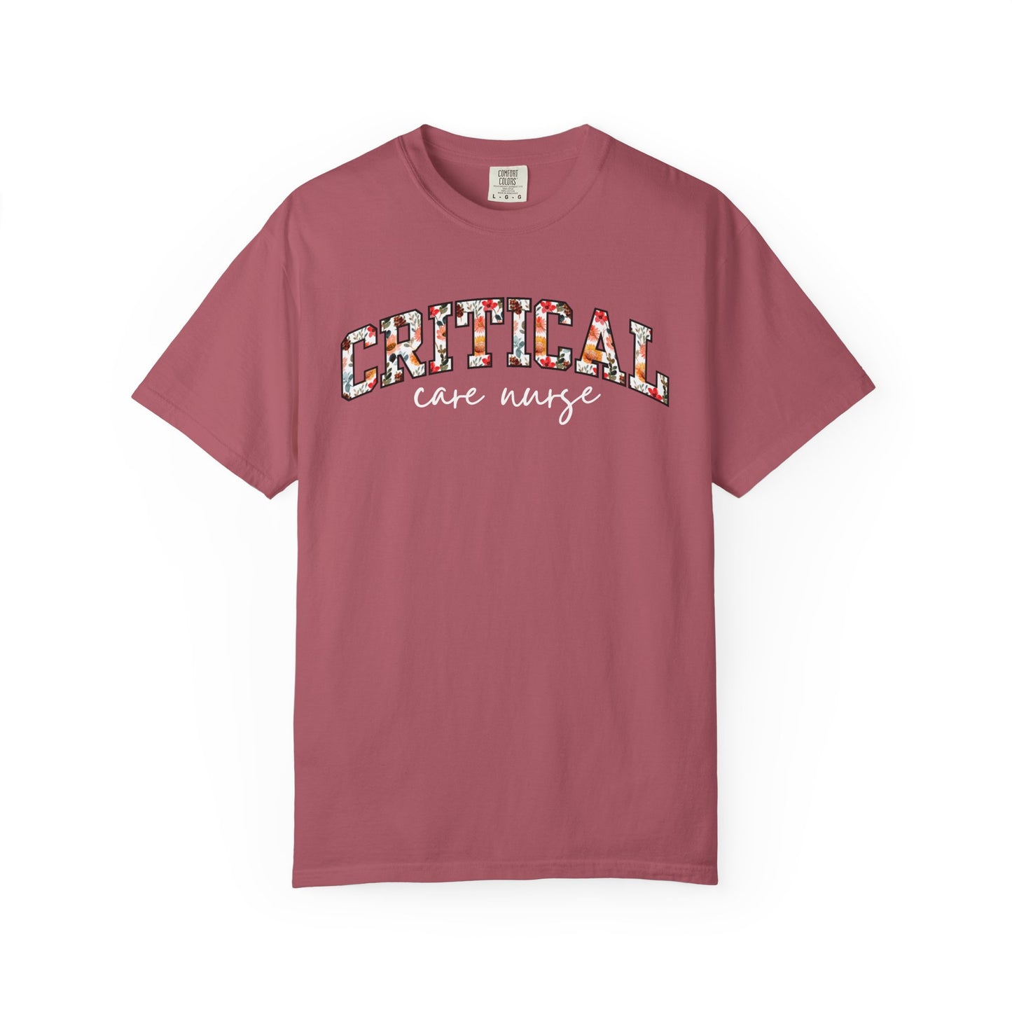 Floral Critical Care Nurse Shirt