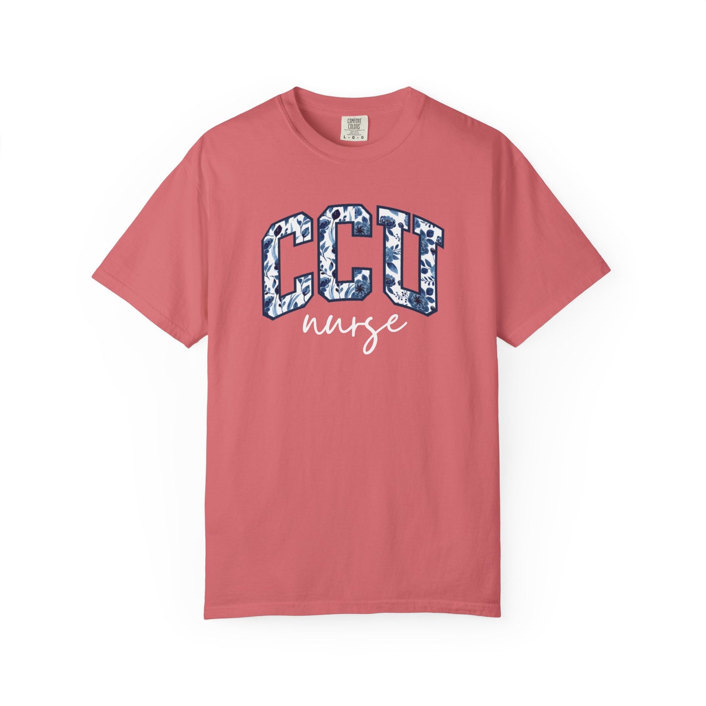 Floral CCU Nurse Shirt
