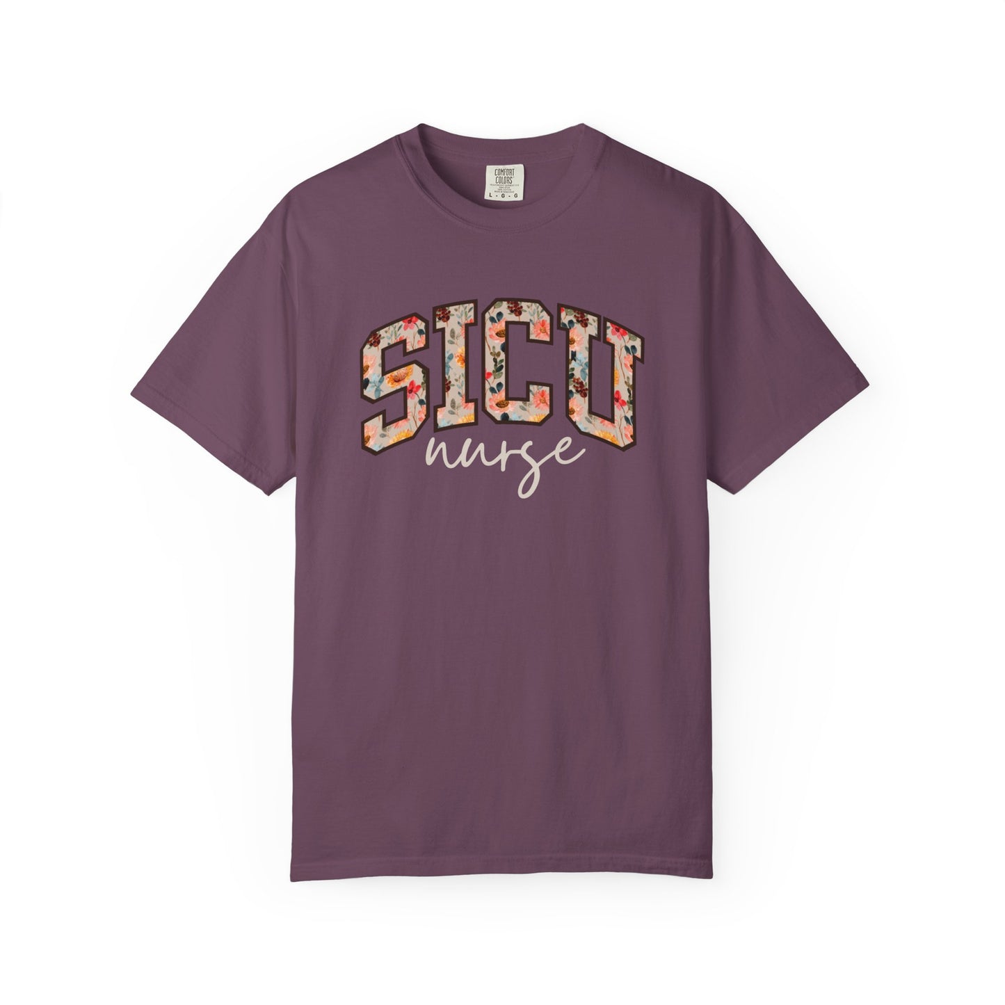 Floral SICU Nurse Shirt