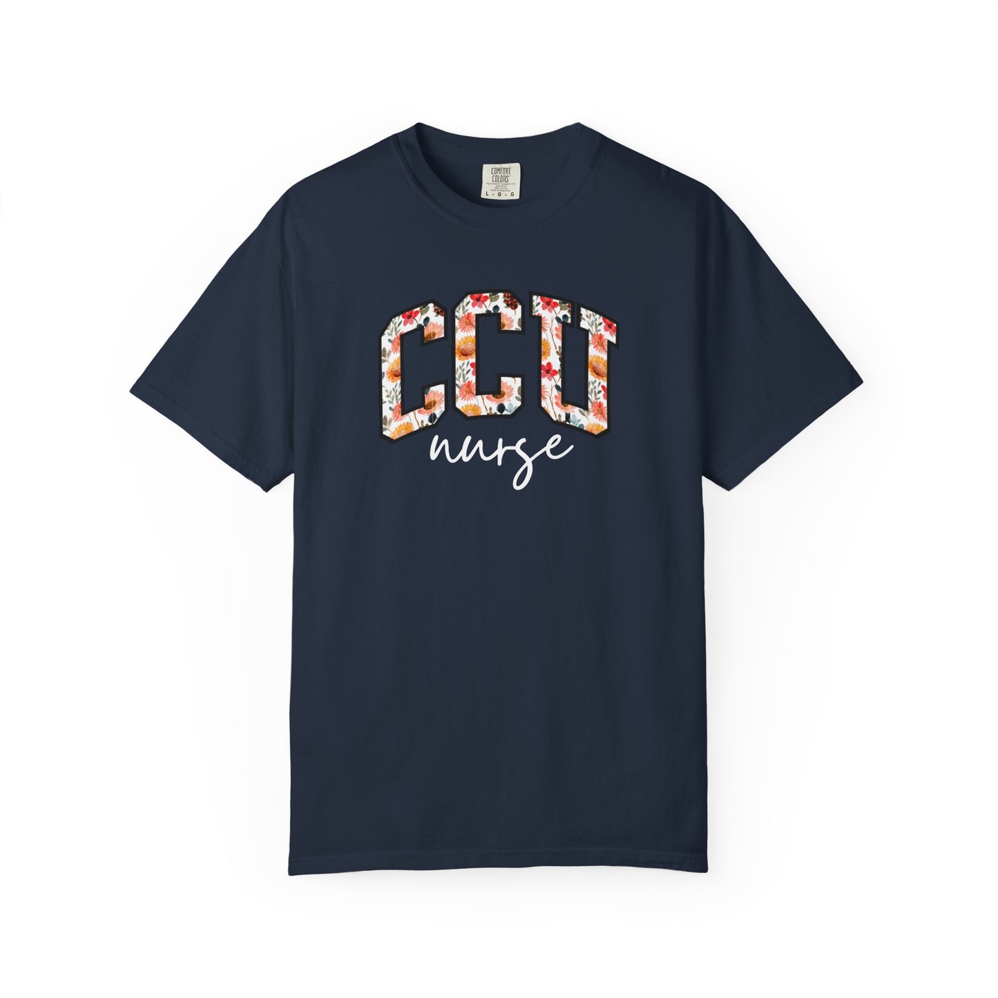 Floral CCU Nurse Shirt