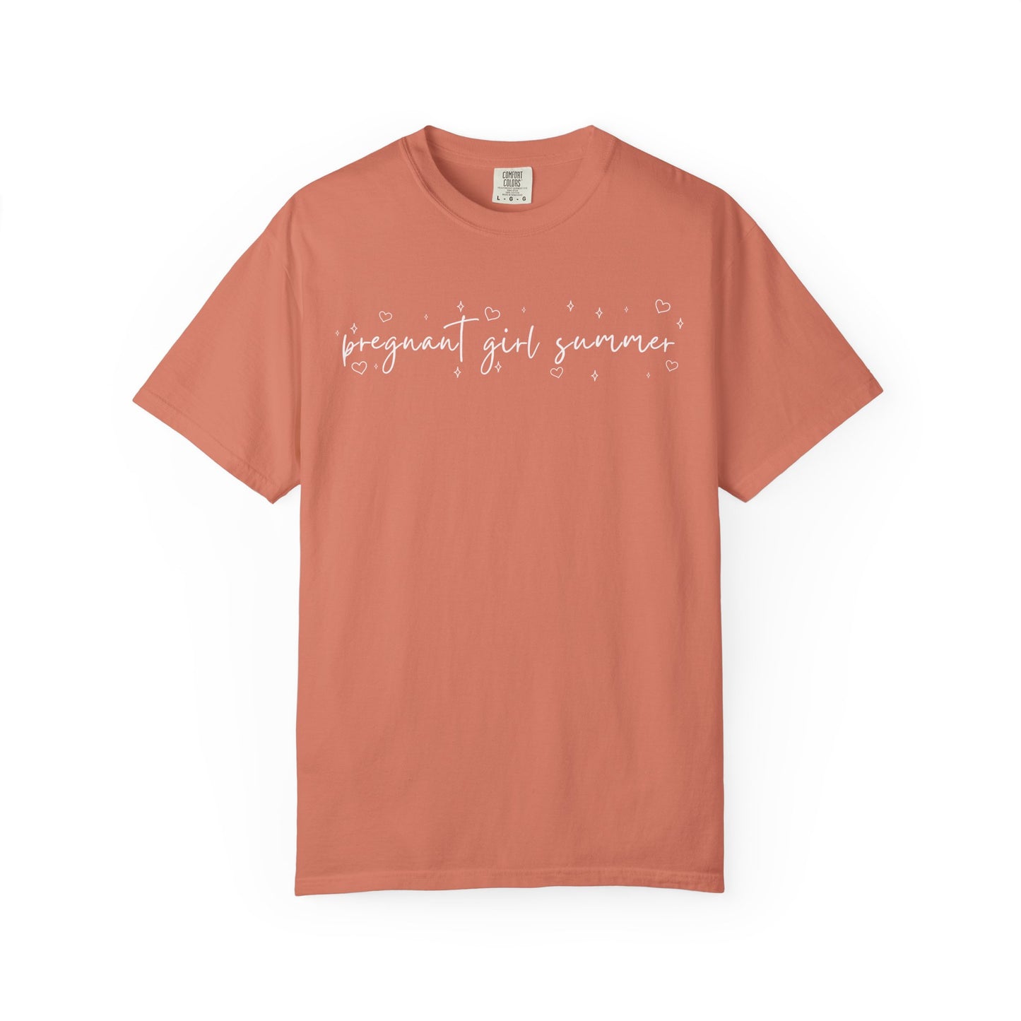 Pregnant Girl Summer Heart Sparkle Shirt