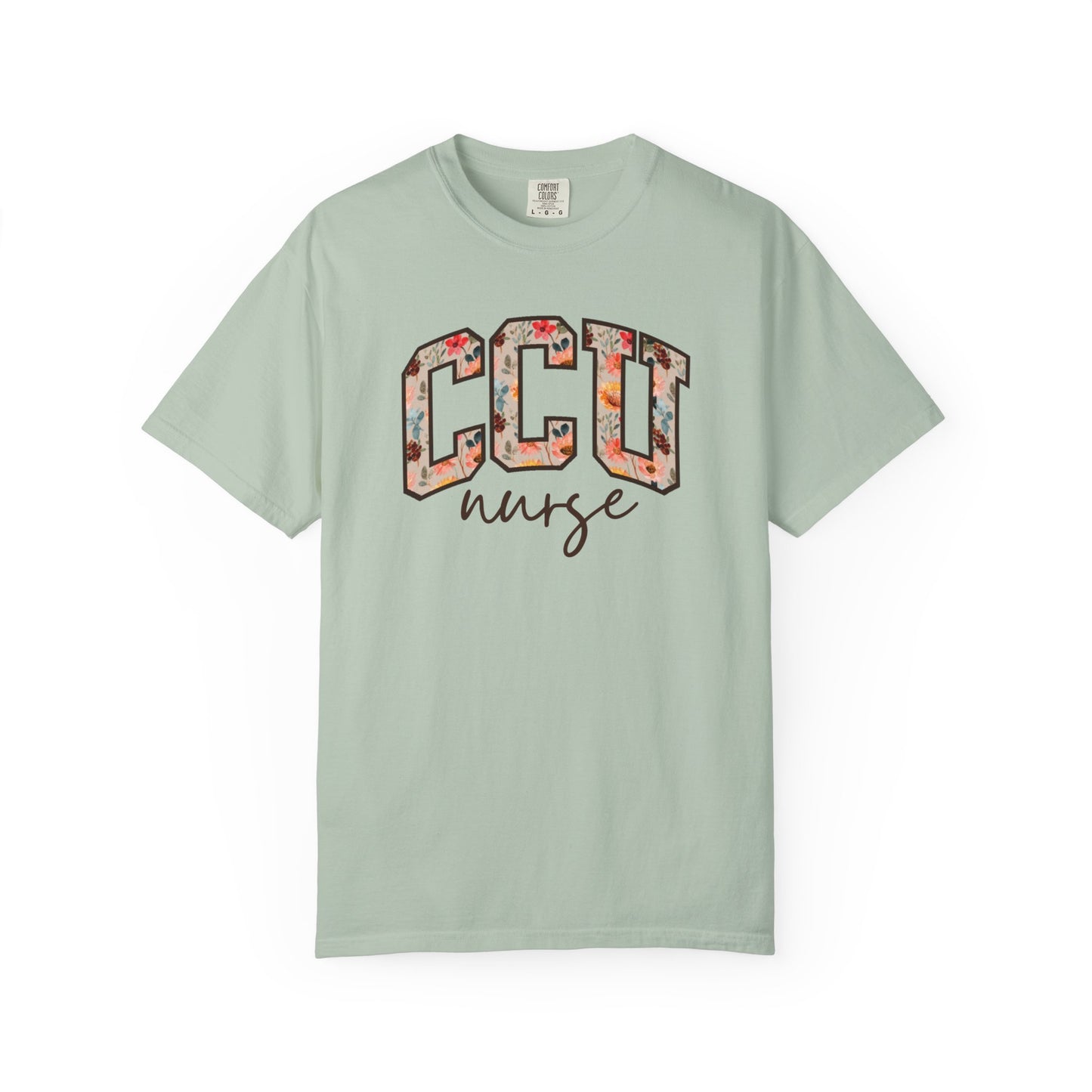 Floral CCU Nurse Shirt