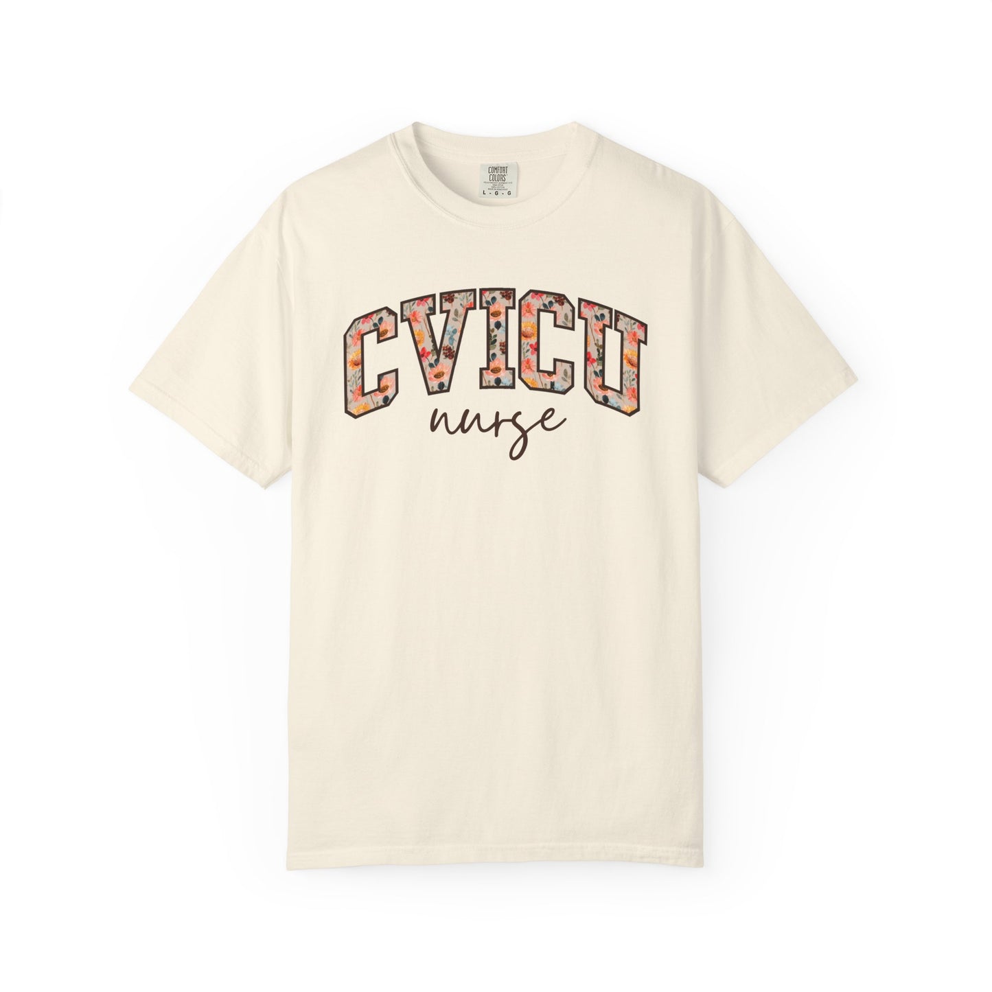 Floral CVICU Nurse Shirt