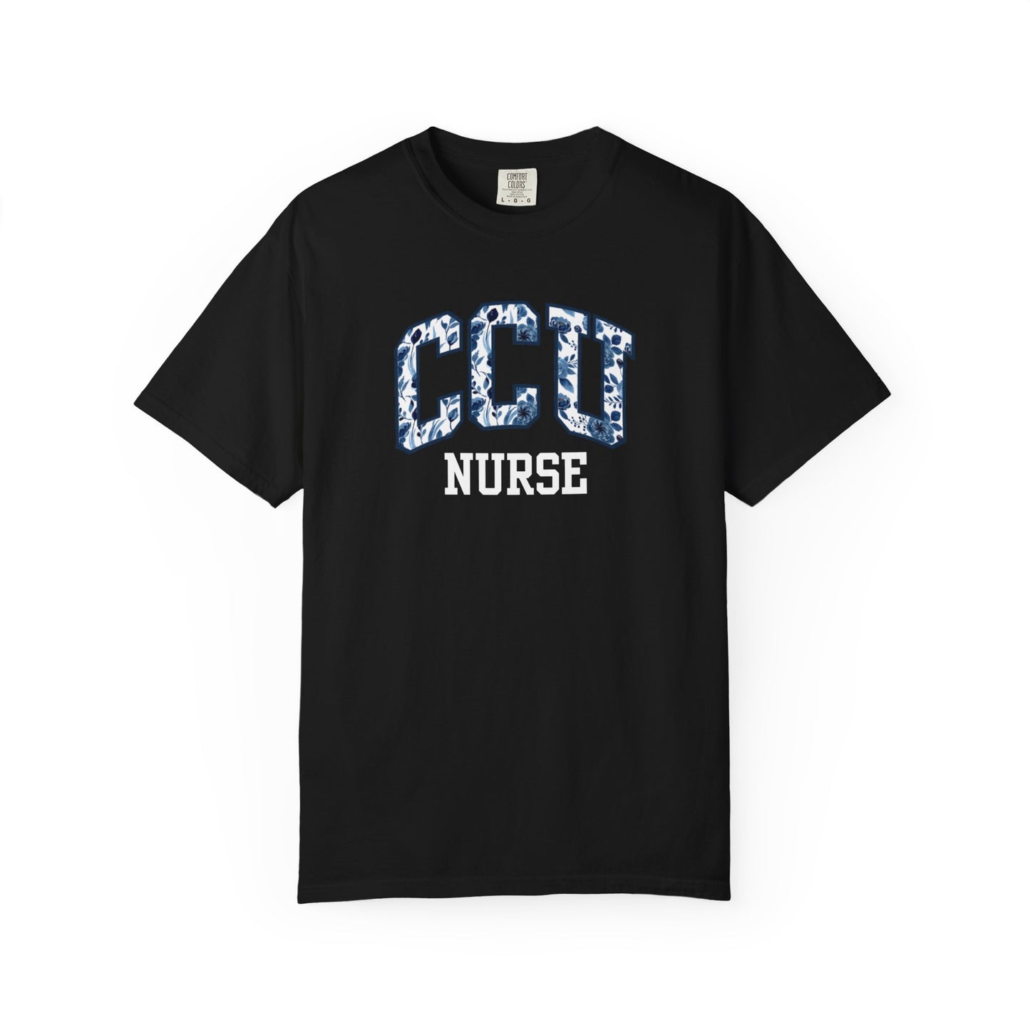 Floral CCU Nurse Shirt