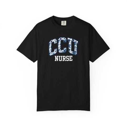 Floral CCU Nurse Shirt