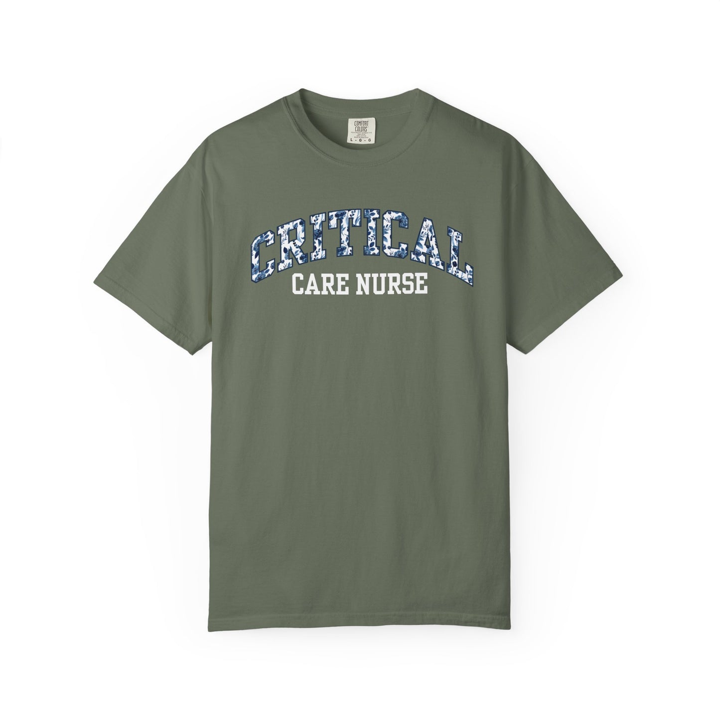 Floral Critical Care Nurse Shirt