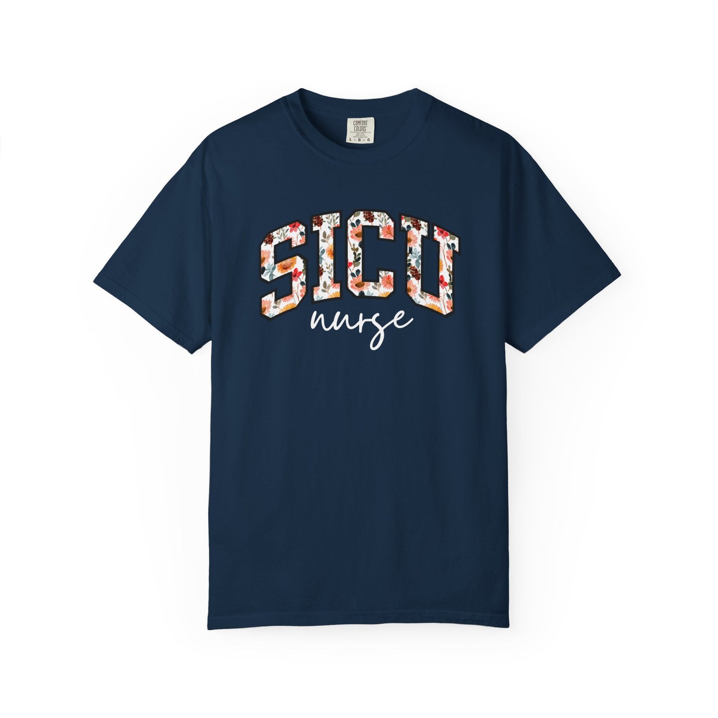Floral SICU Nurse Shirt