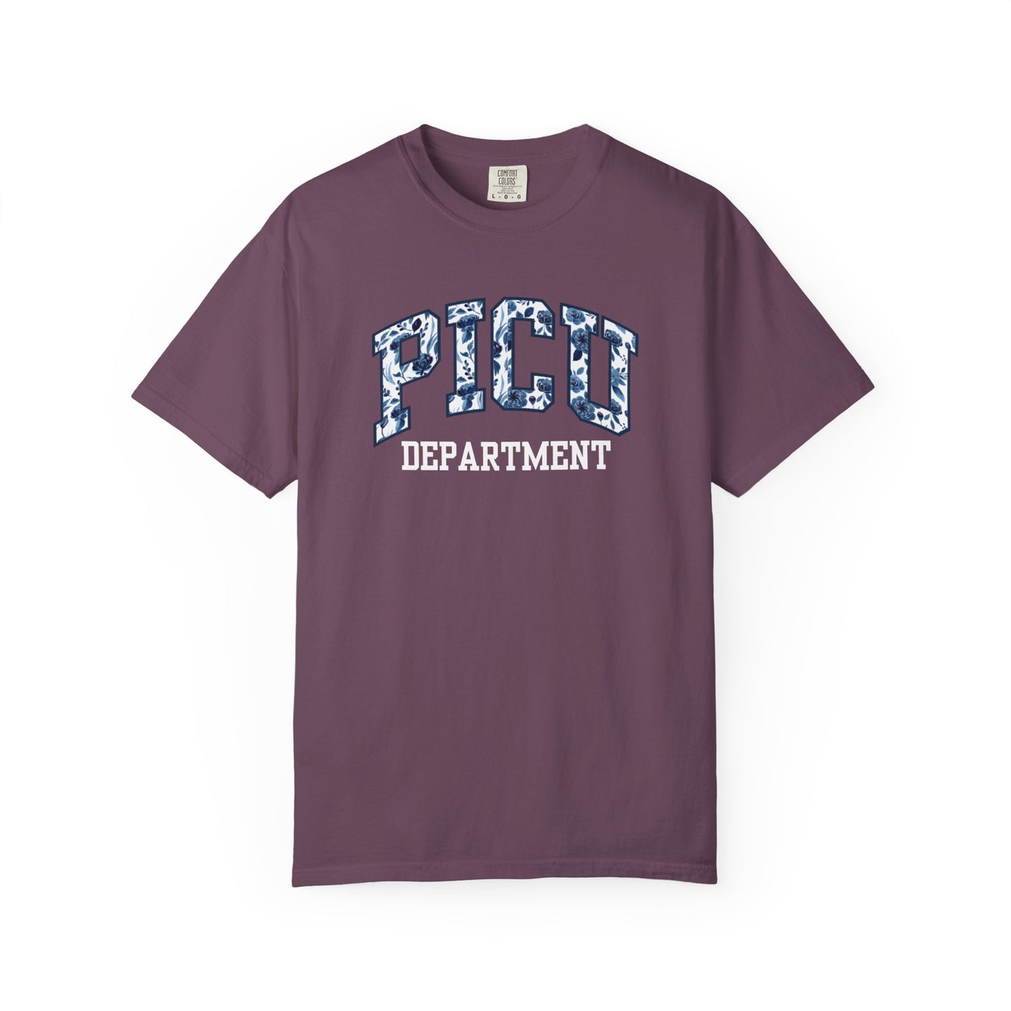 Floral PICU Department Shirt