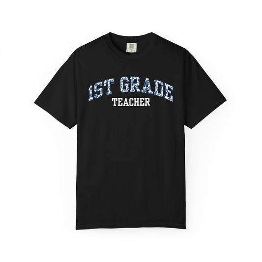 Floral First Grade Teacher Shirt