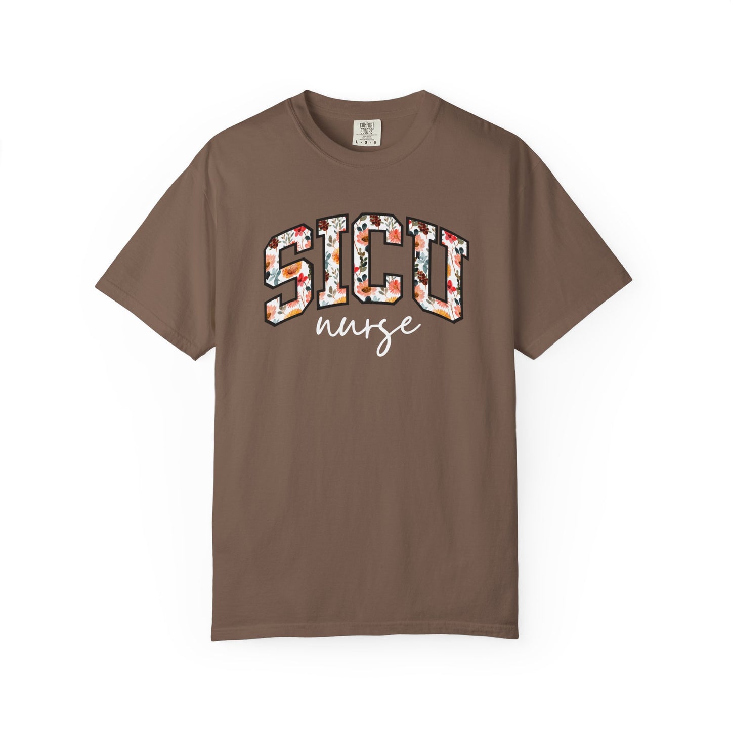 Floral SICU Nurse Shirt