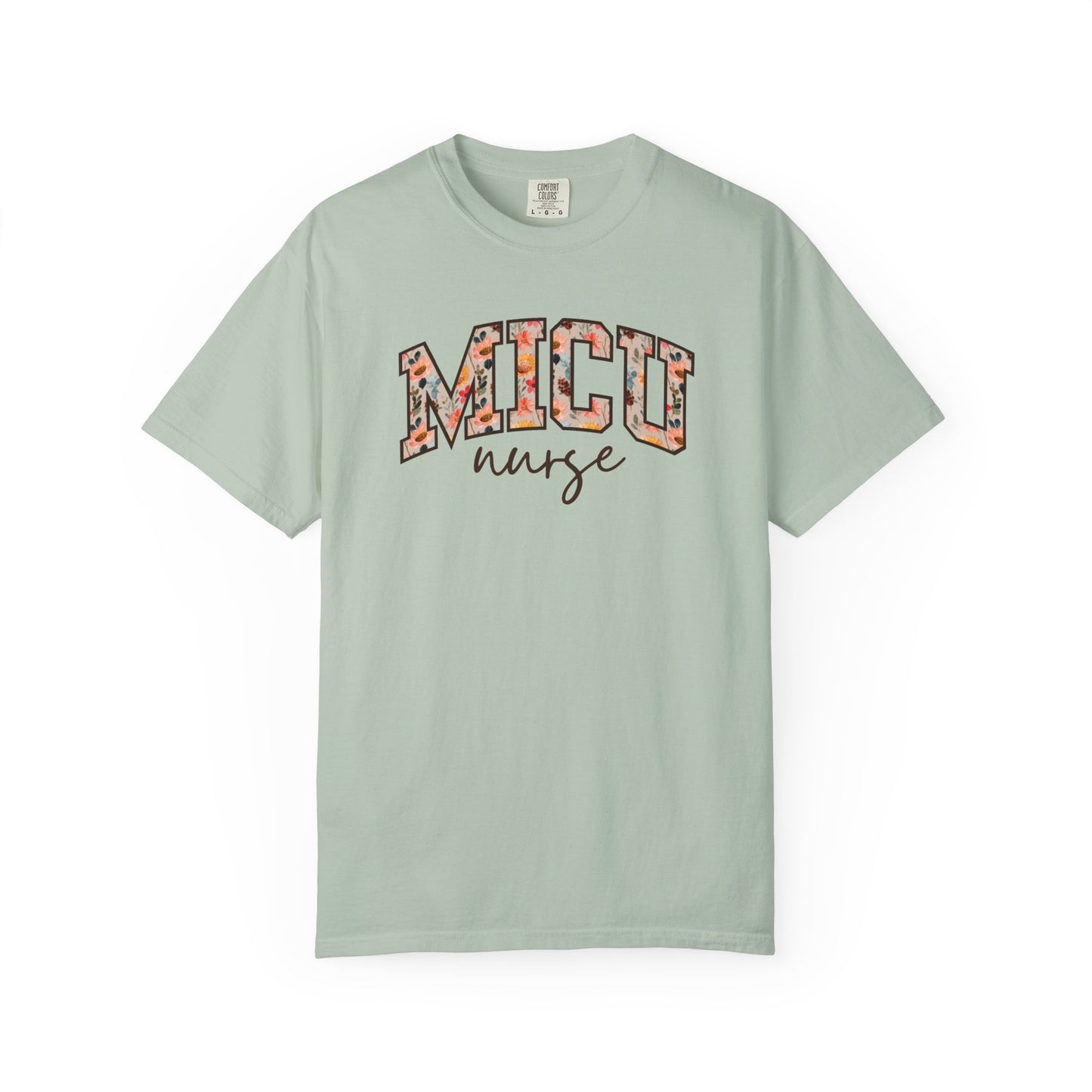 Floral MICU Nurse Shirt