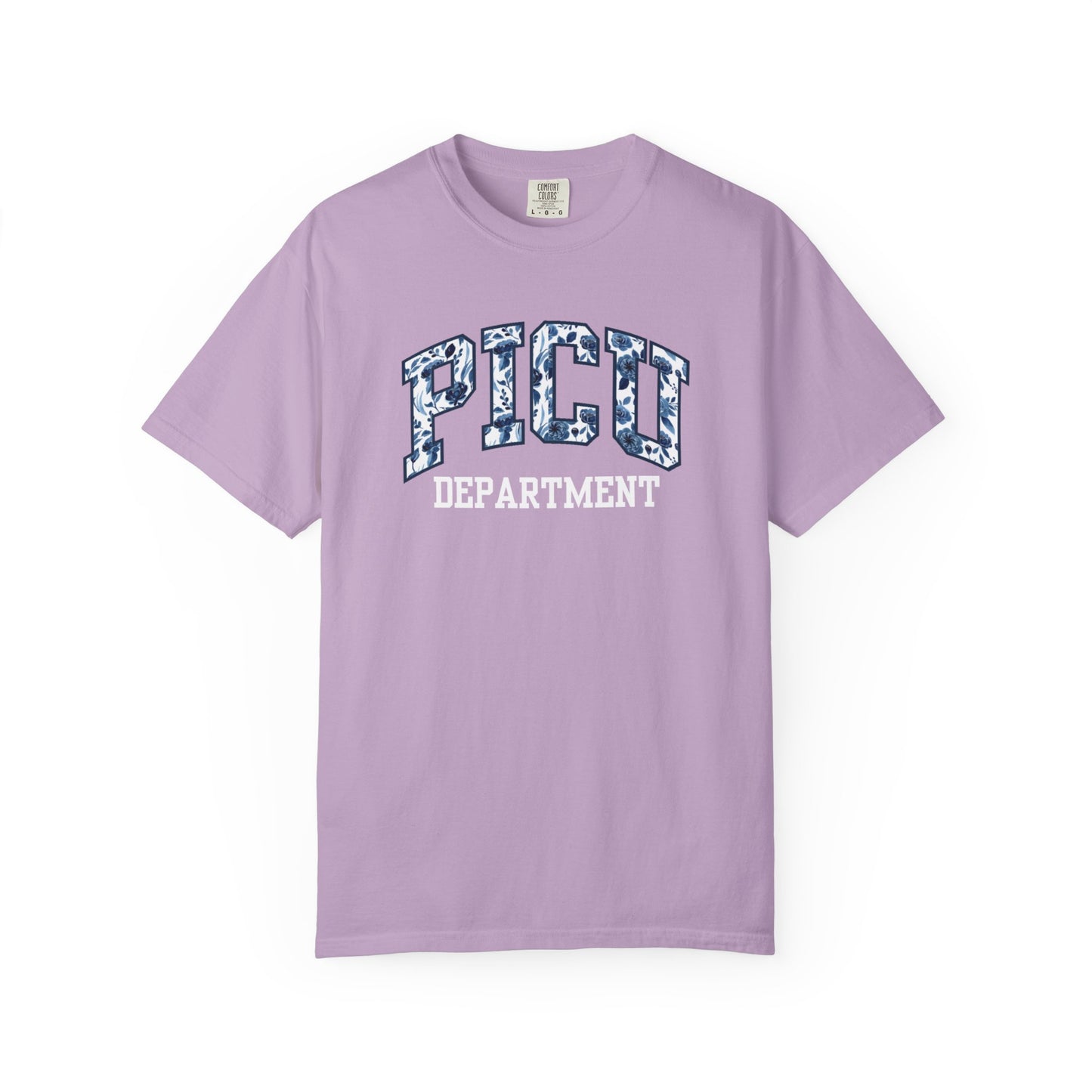 Floral PICU Department Shirt