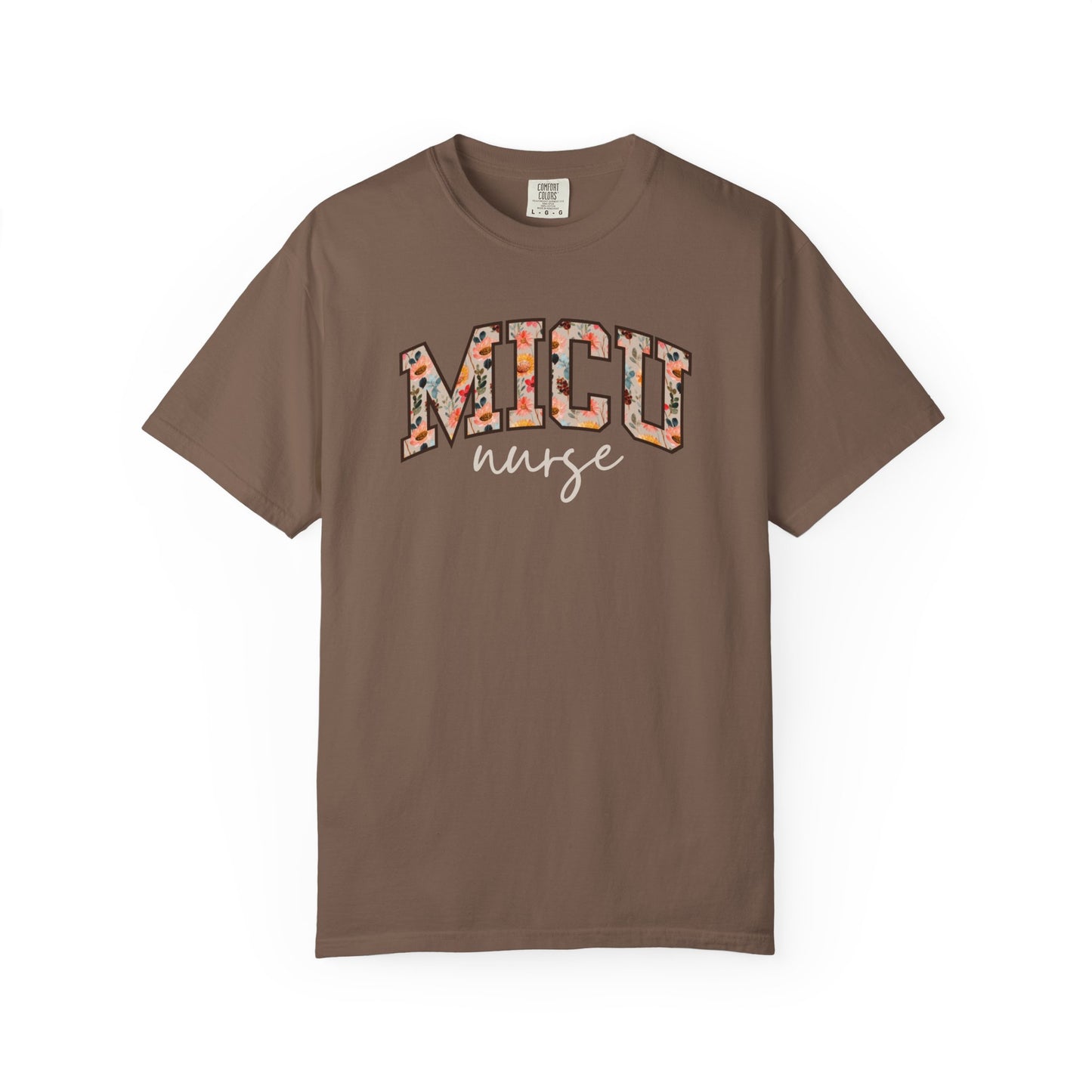 Floral MICU Nurse Shirt