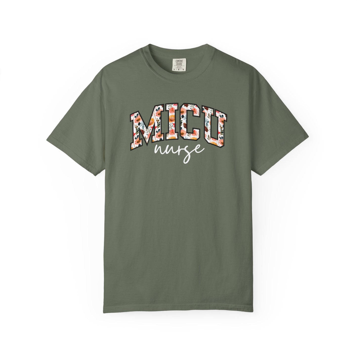Floral MICU Nurse Shirt