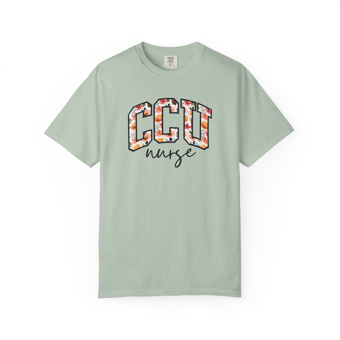 Floral CCU Nurse Shirt
