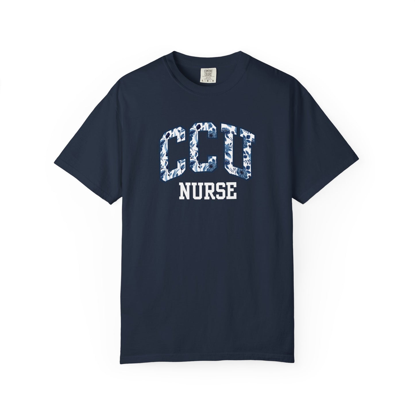 Floral CCU Nurse Shirt