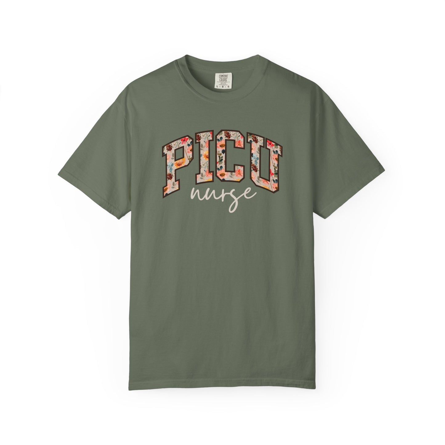 Floral PICU Nurse Shirt