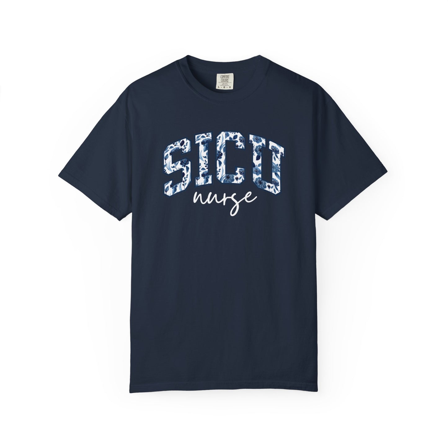 Floral SICU Nurse Shirt