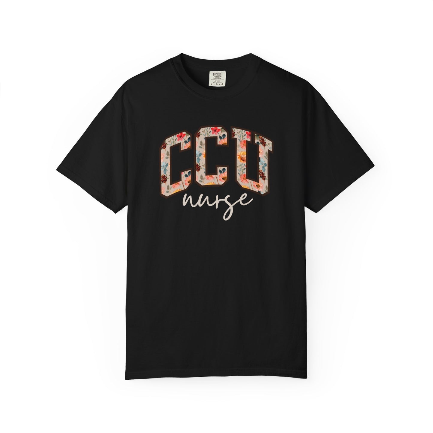 Floral CCU Nurse Shirt