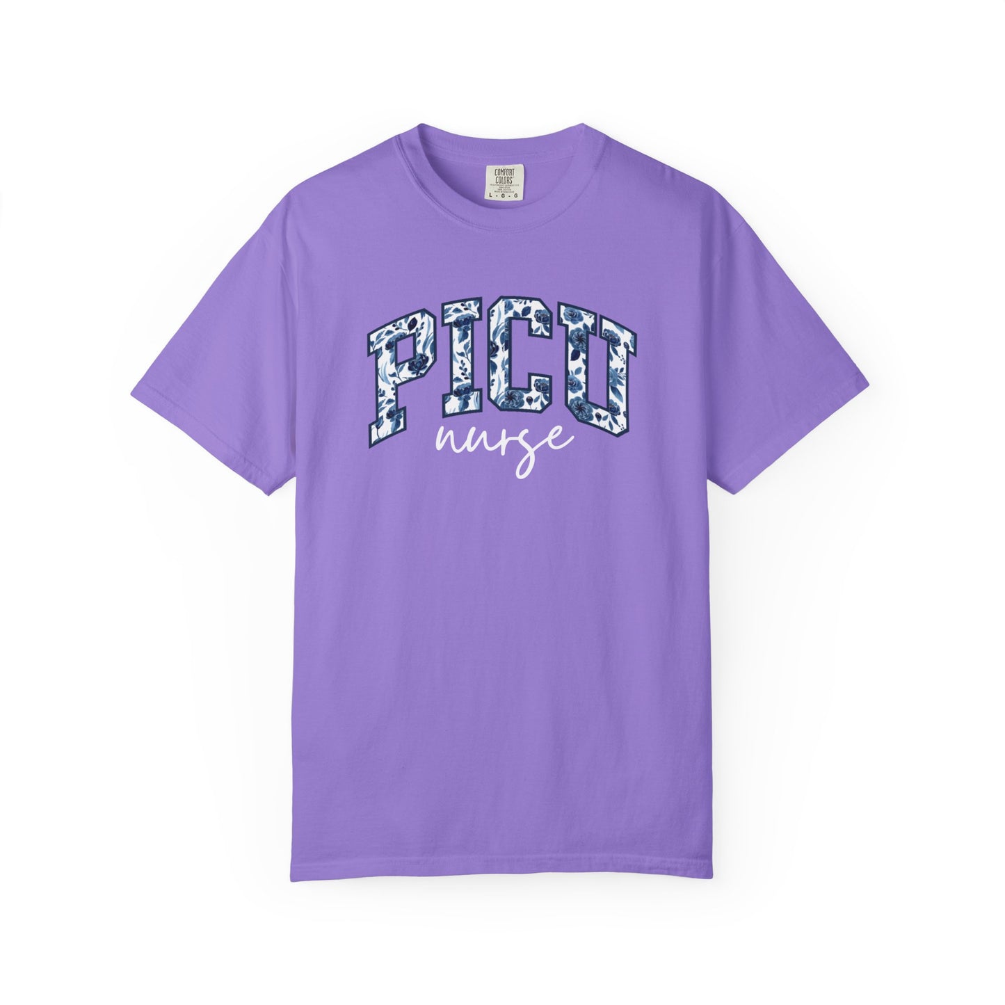 Floral PICU Nurse Shirt