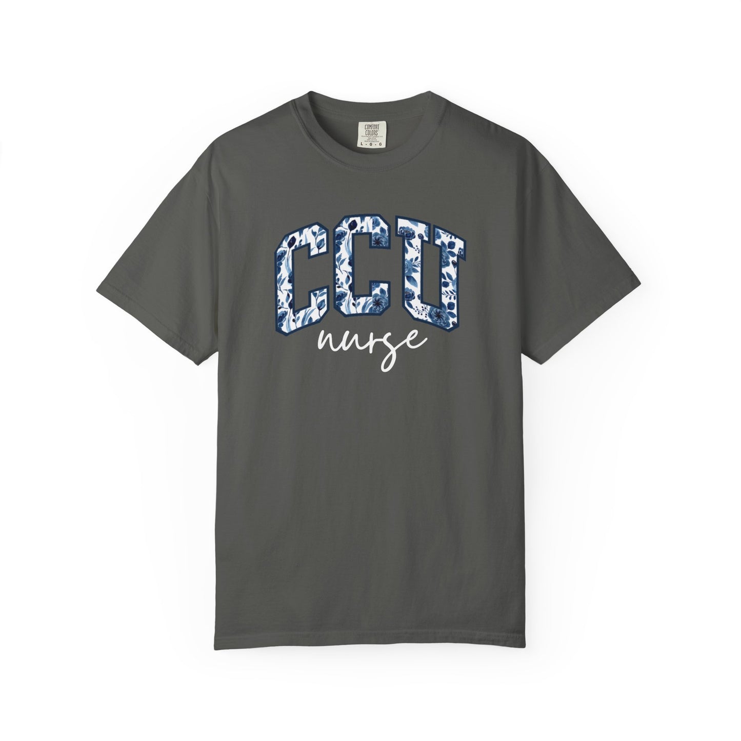 Floral CCU Nurse Shirt