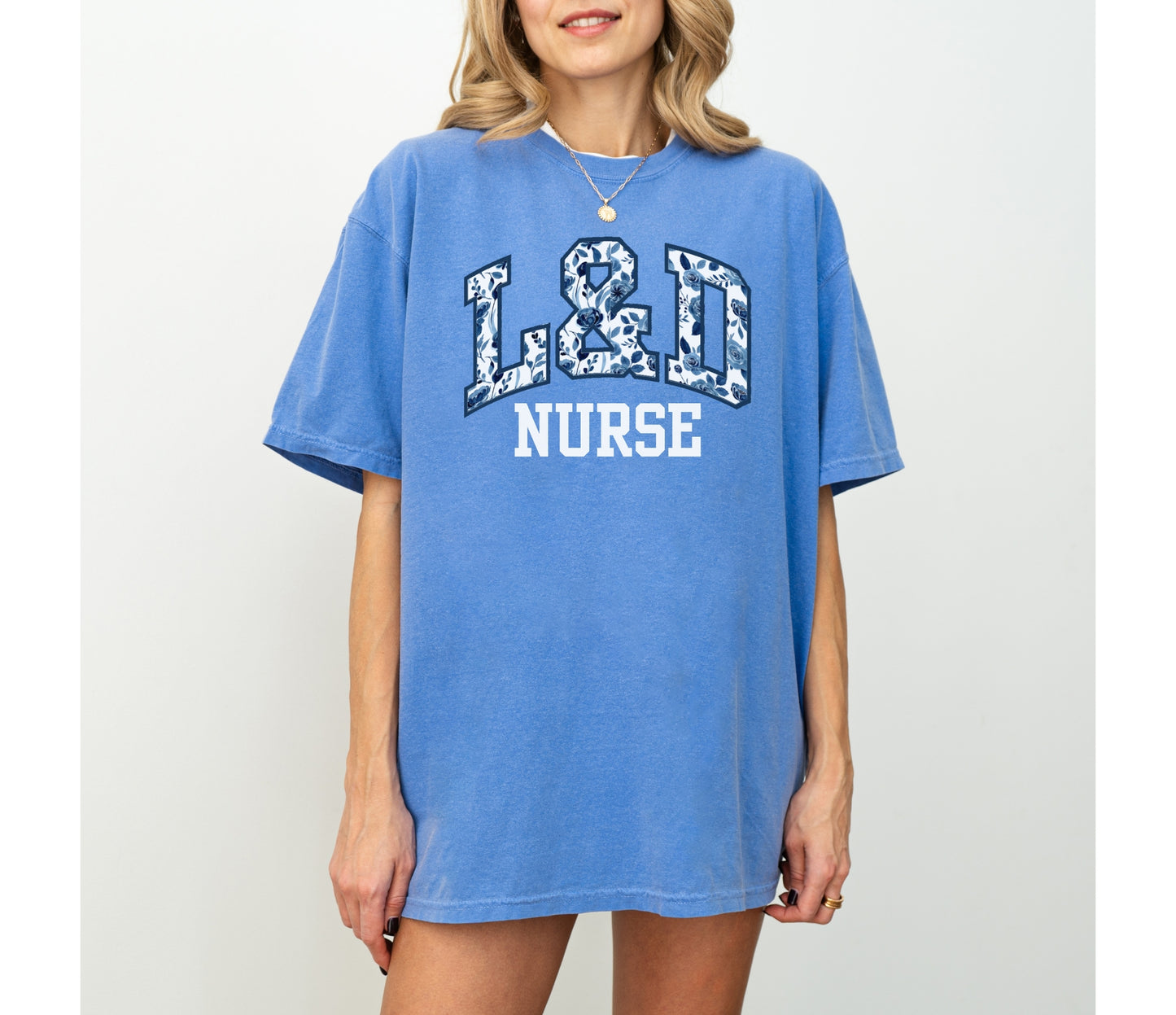 Floral L&D Nurse Shirt