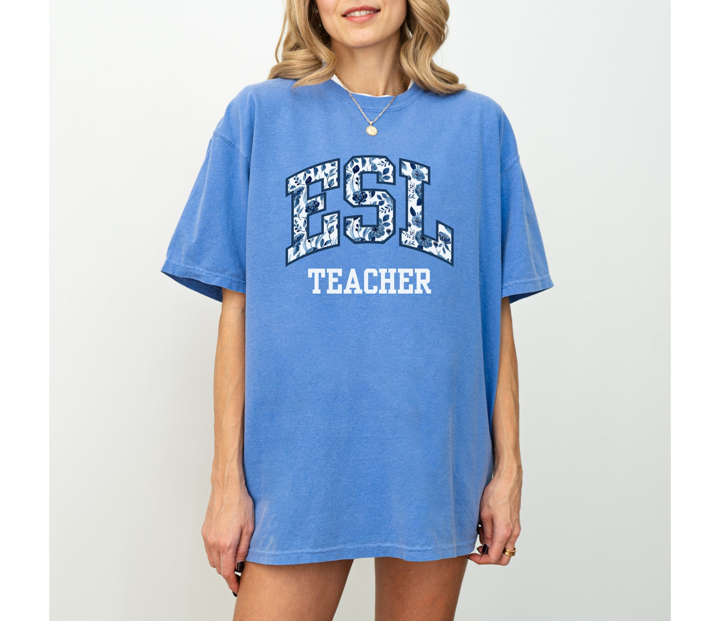 Floral ESL Teacher Shirt