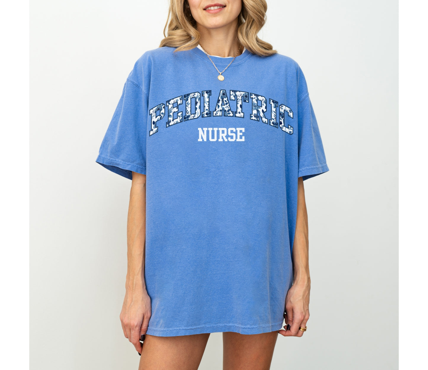 Floral Pediatric Nurse Shirt