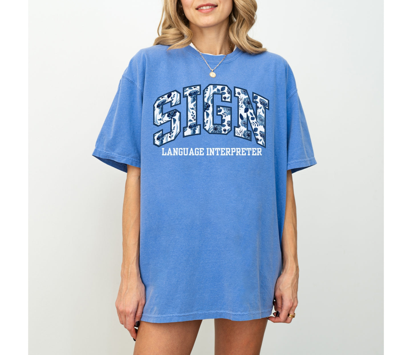 Floral Sign Language Interpreter Shirt
