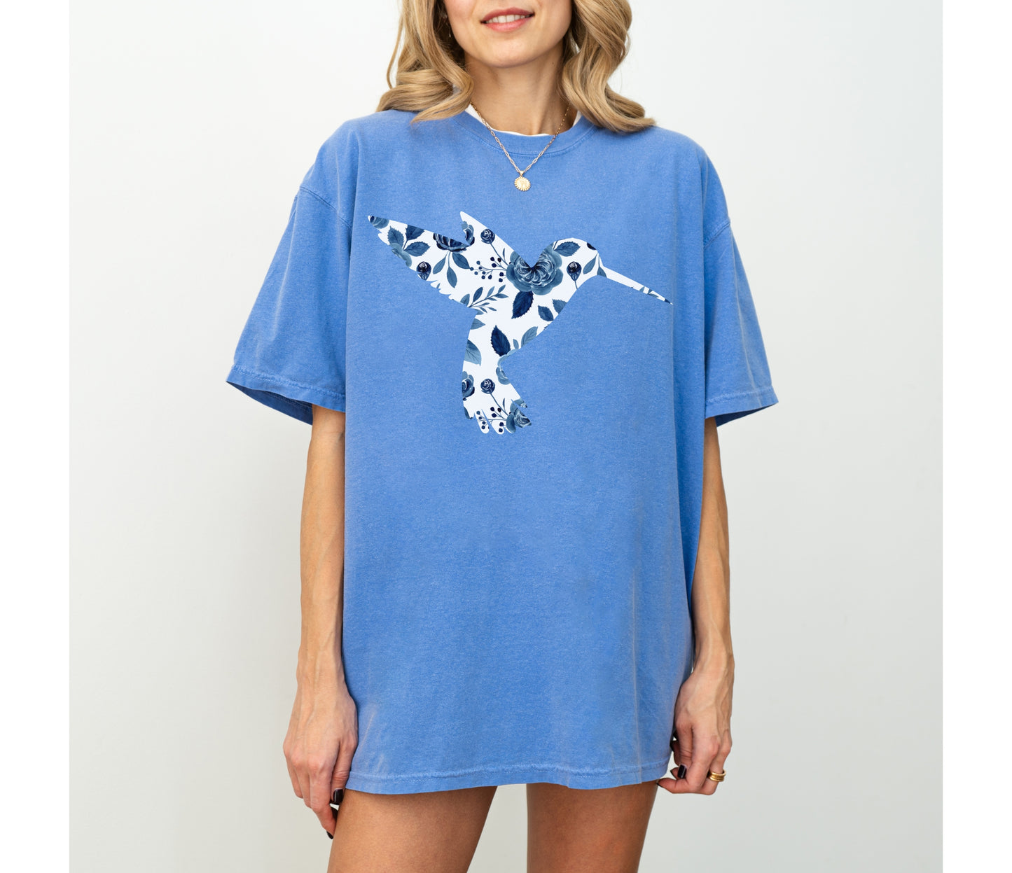 Floral Hummingbird Shirt