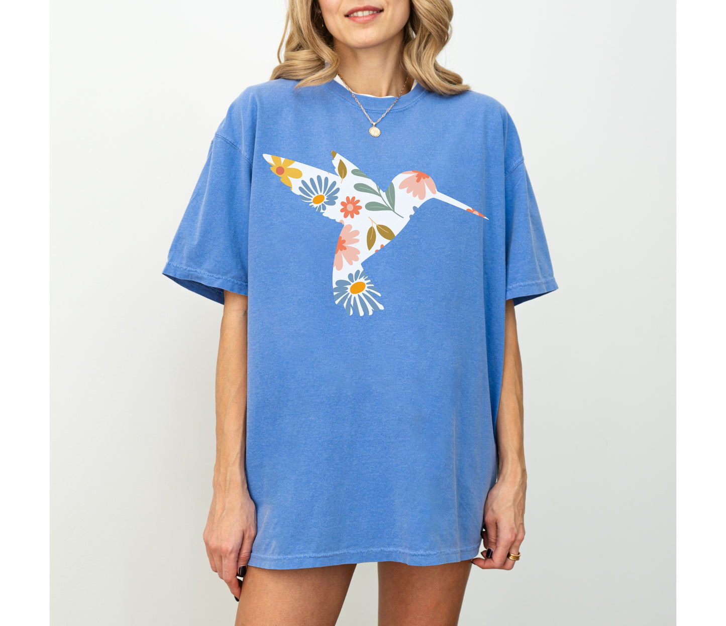 Floral Hummingbird Shirt