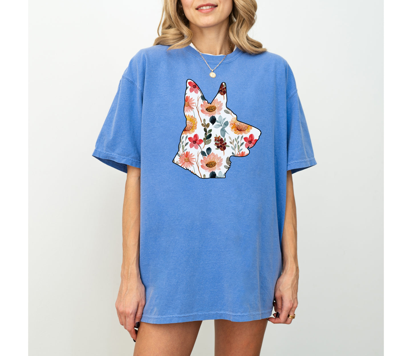 Floral German Shepherd Shirt