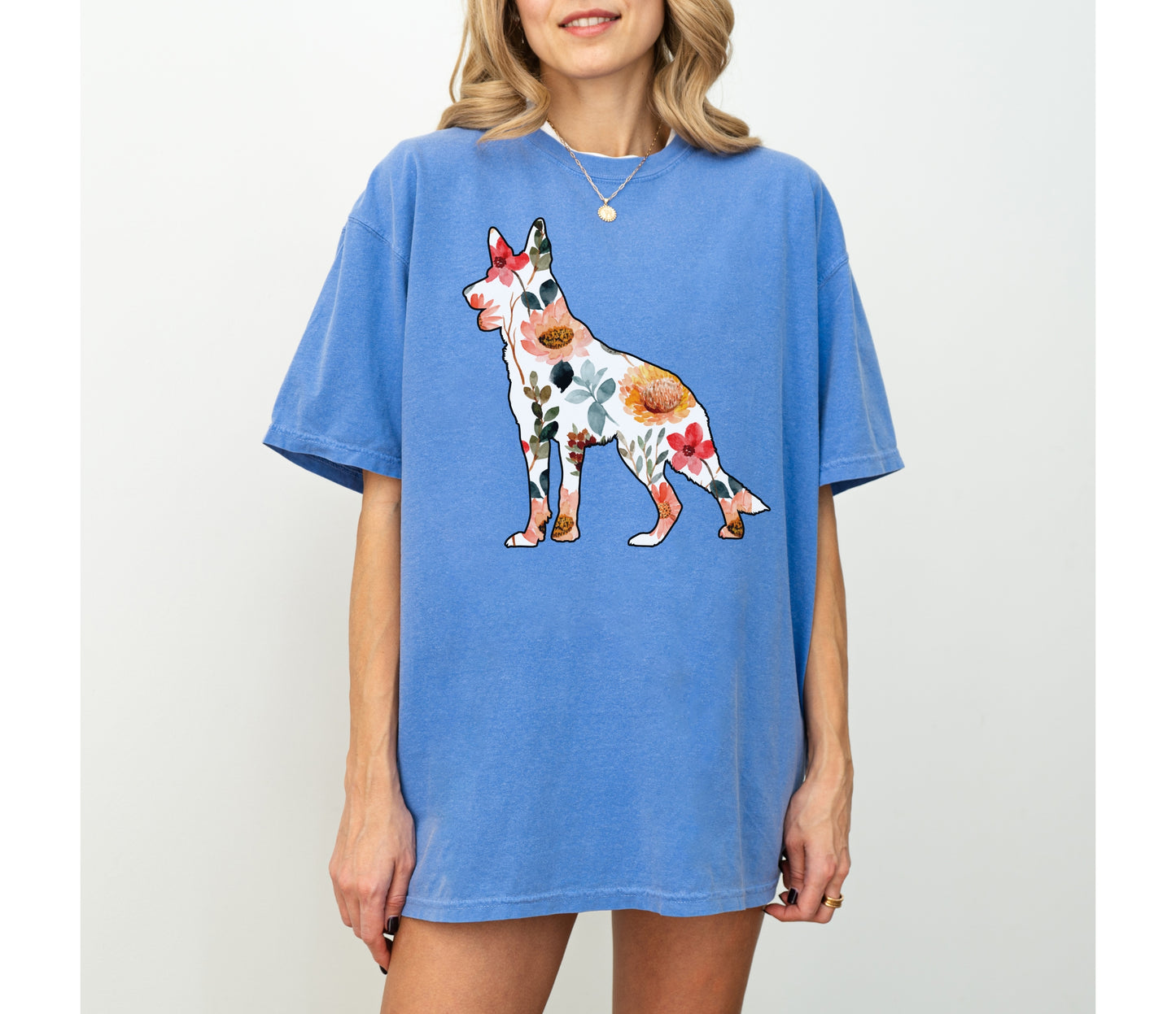 Floral German Shepherd Shirt