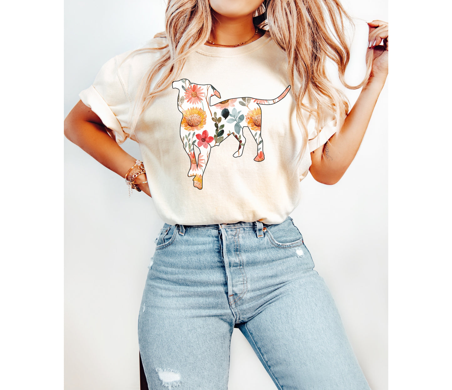 Floral Pitbull Shirt