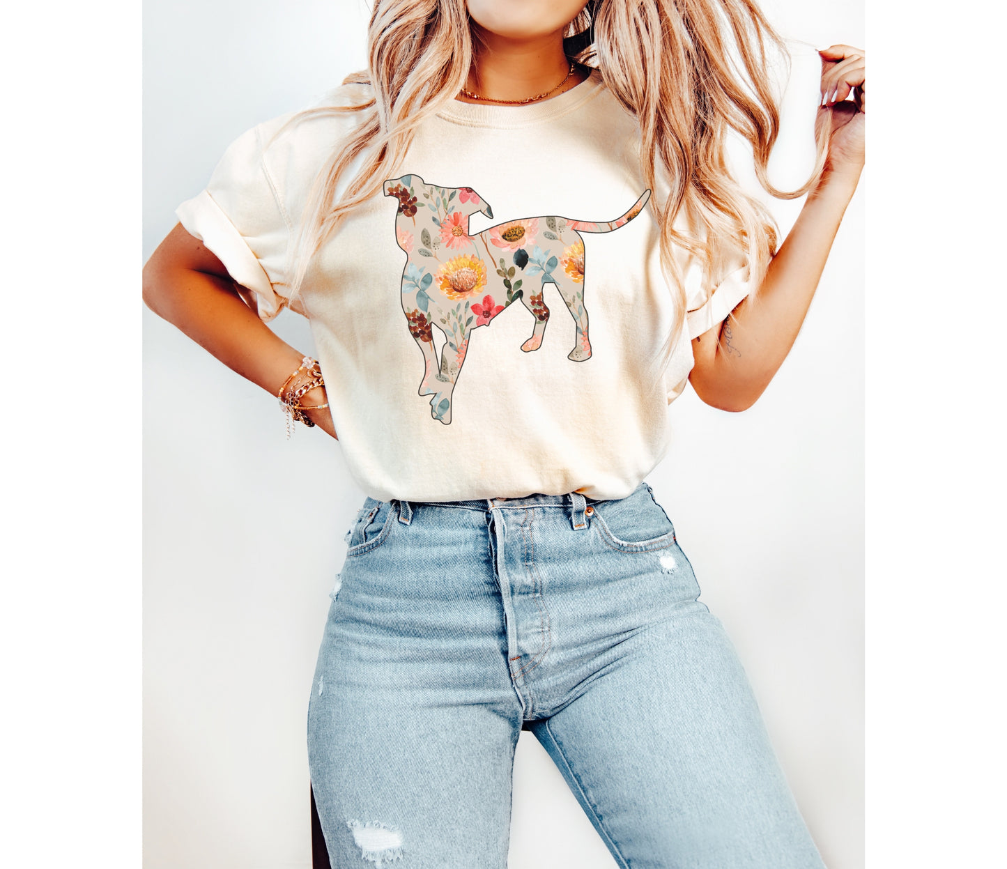 Floral Pitbull Shirt