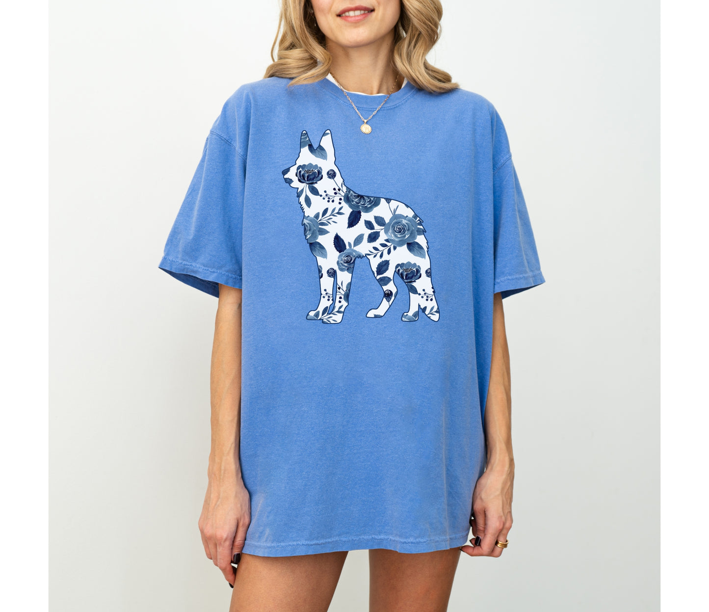 Floral German Shepherd Shirt